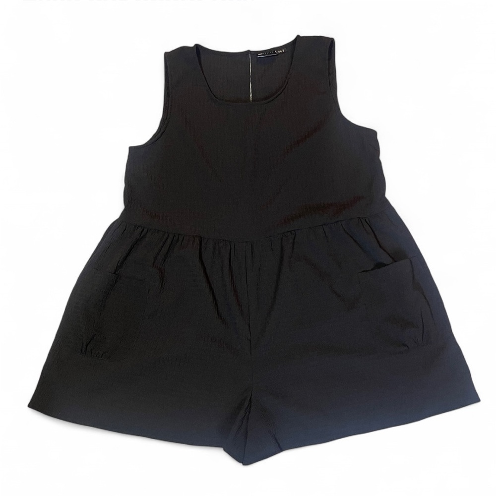 ASOS Curve Black Sleeveless Playsuit